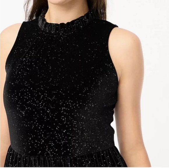 J. CREW Factory Shimmer Velvet Sleeveless Midi Dress Size 2P - Picture 5 of 10